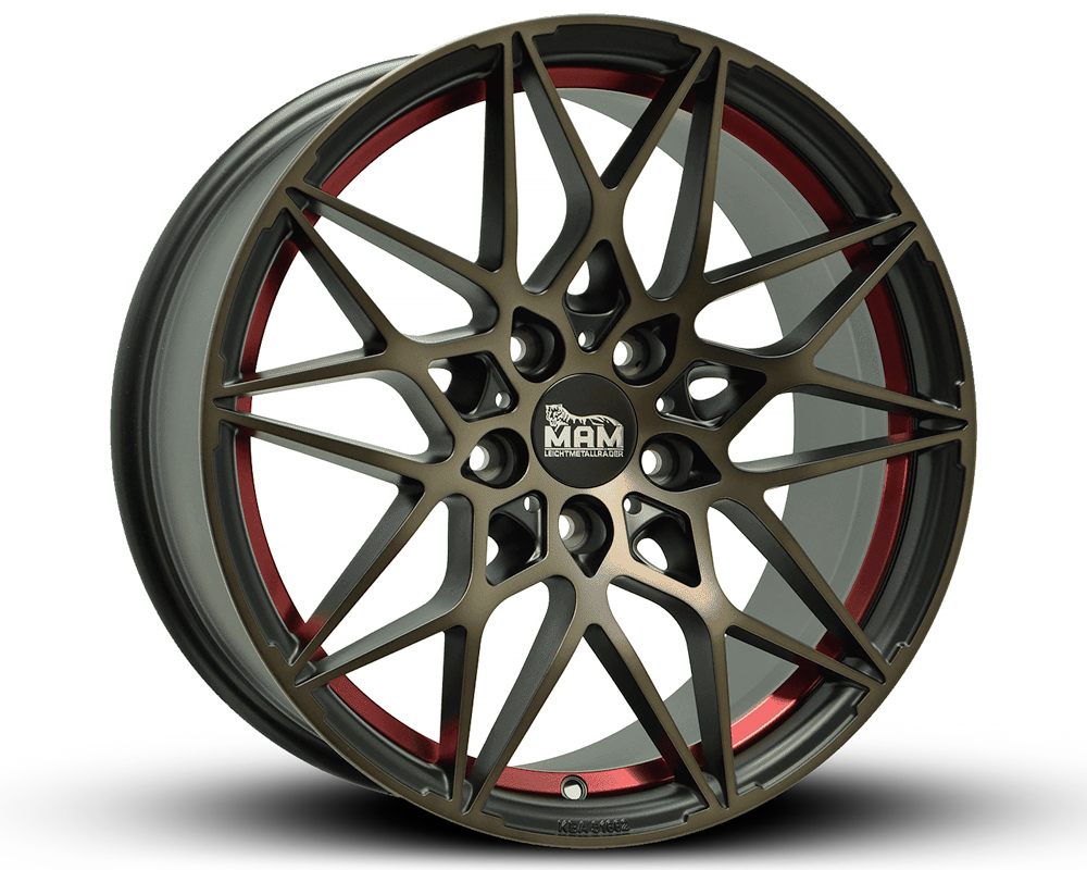 R18 x 8 5x112 ET30 CB72.6 MAM B2 (Max Load: 690kg) Germany TÜV certified BRONZE RED INSIDE