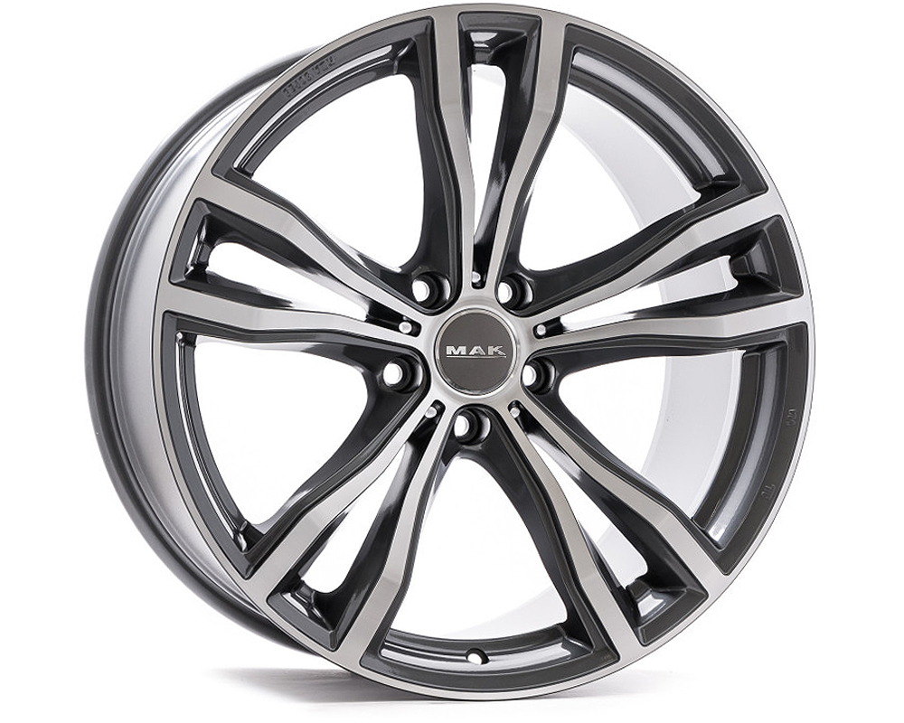 R20 x 10.5 5x112 ET40 CB66.6 MAK X-Mode (Max Load 1020 kg) Gun Met Mirror Face