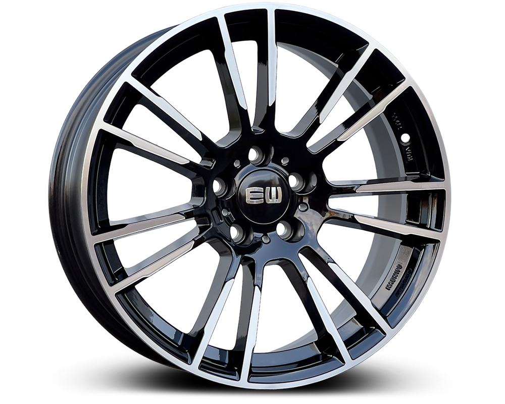 R18 x 8 5x112 ET30 CB66.6 Elite Wheels EW01-STARGAZE (Max Load 730 kg) Conic Black polished Elite coating